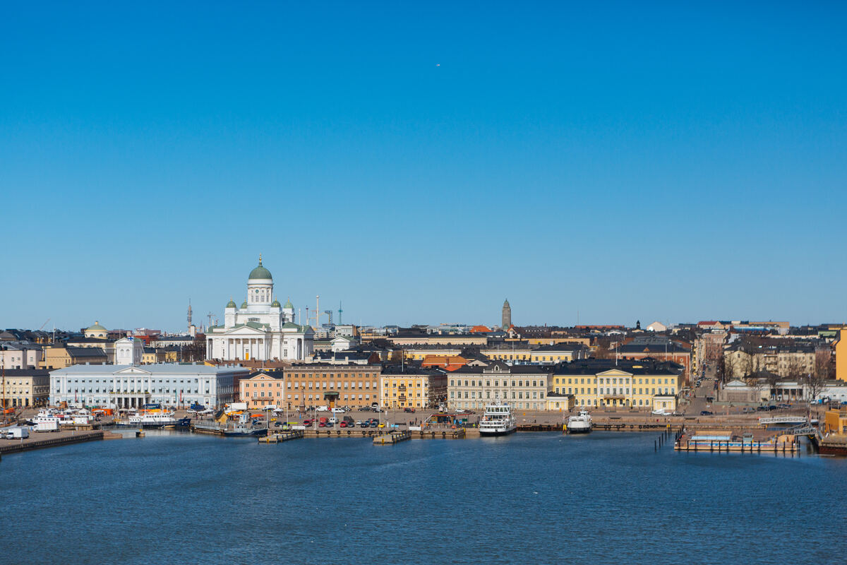 Helsinki waterfront and cathedral
